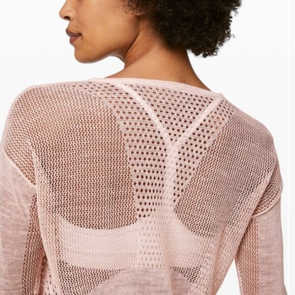 Lululemon Still Movement Sweater pink size Linen Blend - Picture 5 of 10
